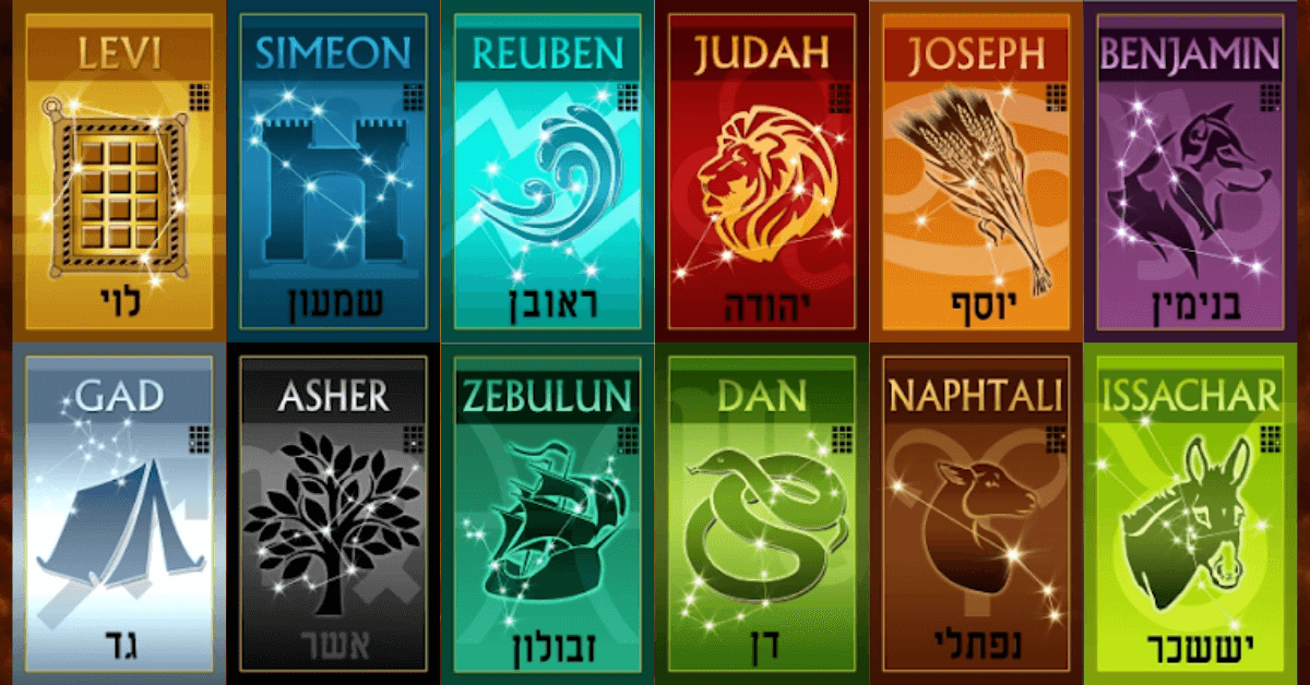 12 Tribes Symbols Bandera De Israel Fotos De Israel Gematria Hebrea ...